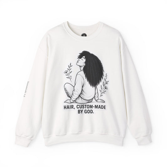 Hair, Custom-Made by God | Afro Hair Faith Sweatshirt | Crewneck