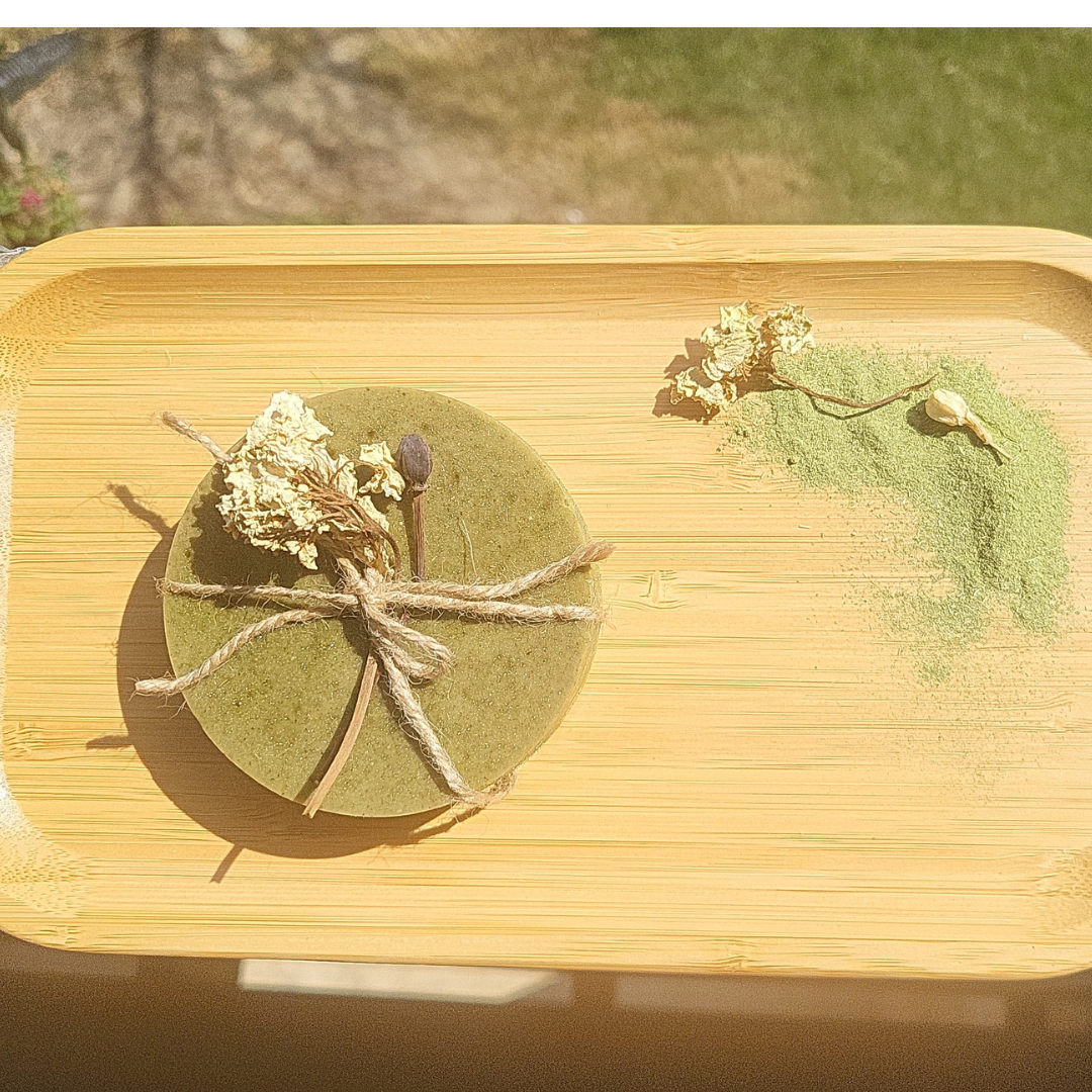 Herbal Goat Milk Shampoo Bar – Moringa, Neem & Botanicals (4oz)