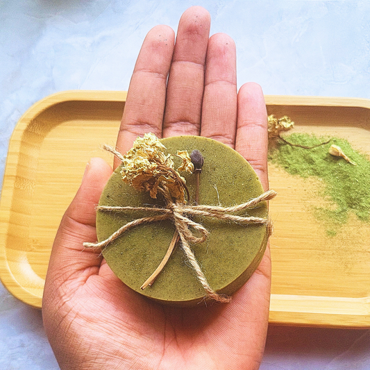 Herbal Goat Milk Shampoo Bar – Moringa, Neem & Botanicals (4oz)