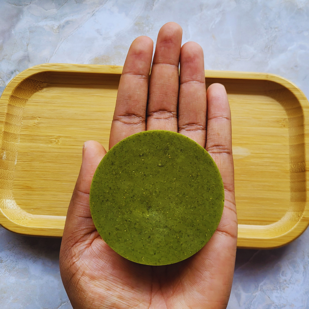 Herbal Goat Milk Shampoo Bar – Moringa, Neem & Botanicals (4oz)