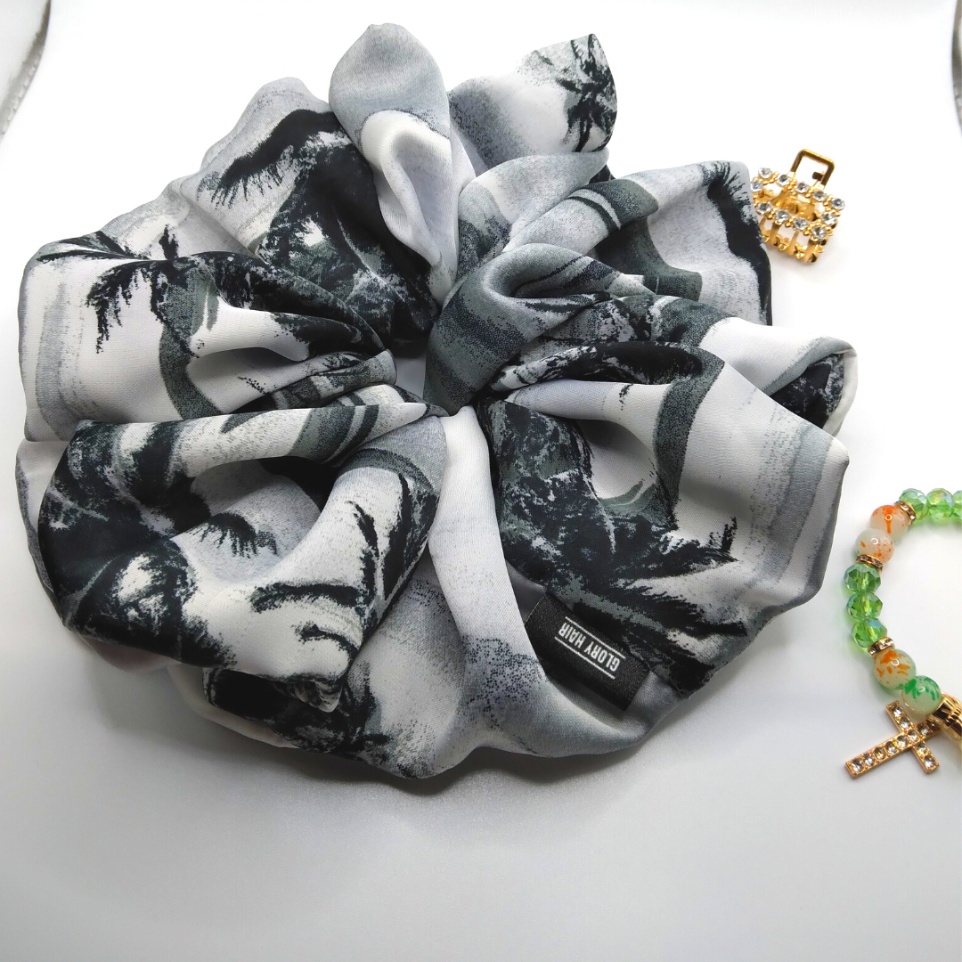 Jumbo Scrunchie | Black Palm (Clearance)